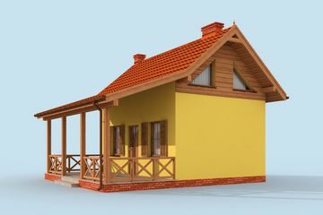  Projekt domu Bari C dom mieszkalny, całoroczny (SLN2633) - projekt domu parterowego z poddaszem - Zdjęcie 4