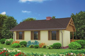  Projekt domu Arosa C szkielet drewniany, dom mieszkalny, całoroczny (SLN2634) - projekt domu parterowego - Zdjęcie 2