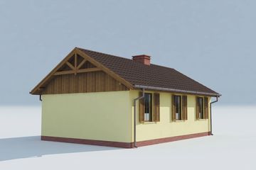  Projekt domu Arosa C szkielet drewniany, dom mieszkalny, całoroczny (SLN2634) - projekt domu parterowego - Zdjęcie 4