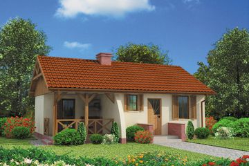  Projekt domu Arosa C dom mieszkalny, całoroczny (SLN2635) - projekt domu parterowego - Zdjęcie 1