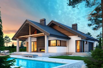  Projekt domu Maja II N 2G+ (BSB1141) - projekt domu parterowego z poddaszem - Zdjęcie 1