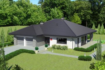  Projekt domu przy Kwiatowej 2 (KRK1580) - projekt domu parterowego - Zdjęcie 1