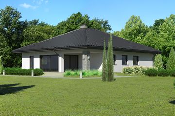  Projekt domu przy Kwiatowej 2 (KRK1580) - projekt domu parterowego - Zdjęcie 2