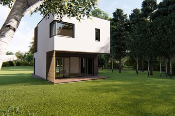  Projekt domu Mini-mini 6 (GDE1004) - projekt domu parterowego z poddaszem - Zdjęcie 2