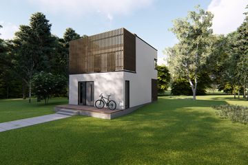  Projekt domu Mini-mini 6 (GDE1004) - projekt domu parterowego z poddaszem - Zdjęcie 3