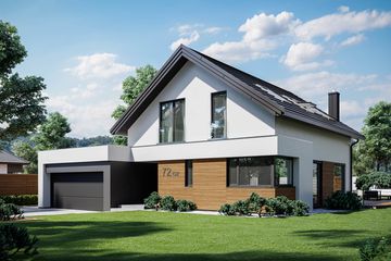  Projekt domu HomeKoncept 72 G2 (KRX1100) - projekt domu parterowego z poddaszem - Zdjęcie 2