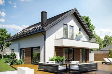  Projekt domu HomeKoncept 72 G2 (KRX1100) - projekt domu parterowego z poddaszem - Zdjęcie 4