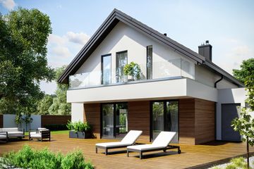  Projekt domu HomeKoncept 72 G2 (KRX1100) - projekt domu parterowego z poddaszem - Zdjęcie 6