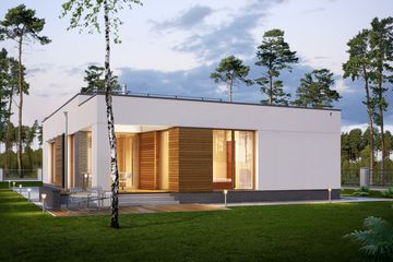  Projekt domu E-182a (WAX1161) - projekt domu parterowego - Zdjęcie 2