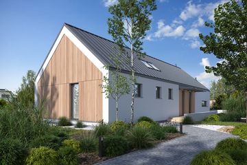  Projekt domu Ekonomiczny 6 (WAW1129) - projekt domu parterowego - Zdjęcie 1