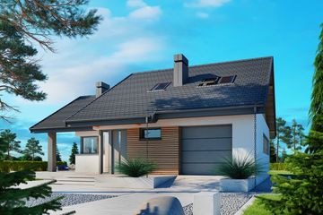  Projekt domu Maja II N+ (BSB1142) - projekt domu parterowego z poddaszem - Zdjęcie 4