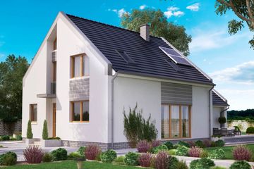  Projekt domu BS-56 wariant 2, dwulokalowy (JGC1224) - projekt domu parterowego z poddaszem - Zdjęcie 3