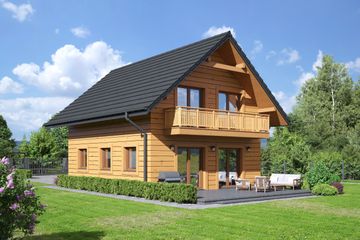  Projekt domu Grochowo nowe 13 dws (KRP2315) - projekt domu parterowego z poddaszem - Zdjęcie 1