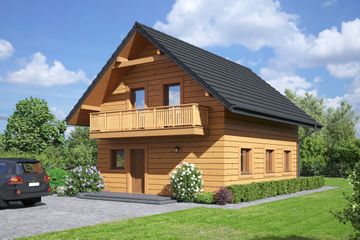  Projekt domu Grochowo nowe 13 dws (KRP2315) - projekt domu parterowego z poddaszem - Zdjęcie 2