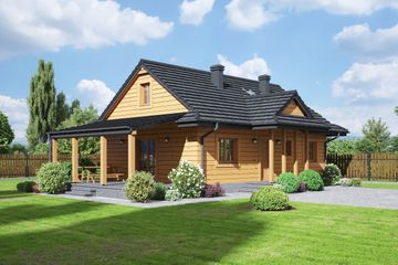  Projekt domu Zawoja 45 dws (KRP2316) - projekt domu parterowego - Zdjęcie 1