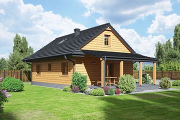  Projekt domu Zawoja 45 dws (KRP2316) - projekt domu parterowego - Zdjęcie 2