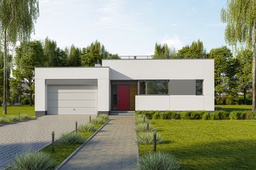  Projekt domu E-252 (WAX1162) - projekt domu parterowego - Zdjęcie 1