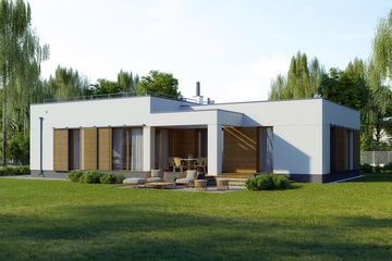  Projekt domu E-252 (WAX1162) - projekt domu parterowego - Zdjęcie 2