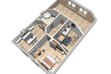  Projekt domu Jaskółka 5 z garażem XL (WRL1061) - projekt domu parterowego z poddaszem - Zdjęcie 5