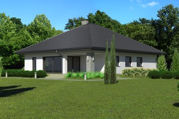  Projekt domu przy Kwiatowej 4 bis (KRK1589) - projekt domu parterowego - Zdjęcie 2