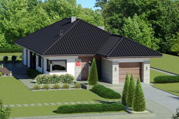  Projekt domu przy Pastelowej 19 bis (KRK1596) - projekt domu parterowego - Zdjęcie 1