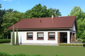  Projekt domu przy Przyjemnej 23 (KRK1601) - projekt domu parterowego - Zdjęcie 2