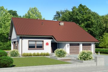  Projekt domu przy Przyjemnej 21 (KRK1602) - projekt domu parterowego - Zdjęcie 1