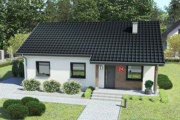  Projekt domu przy Bukowej 24 (KRK1604) - projekt domu parterowego - Zdjęcie 1