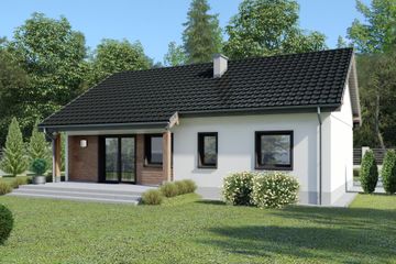  Projekt domu przy Bukowej 24 (KRK1604) - projekt domu parterowego - Zdjęcie 2