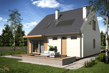  Projekt domu Eryk modern b (WRD2586) - projekt domu parterowego z poddaszem - Zdjęcie 2