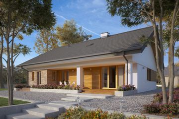  Projekt domu Fistaszek 7 (BSA2242) - projekt domu parterowego - Zdjęcie 2