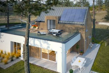  Projekt domu Justa 3 (BSA2243) - projekt domu parterowego z poddaszem - Zdjęcie 3