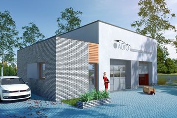  Projekt warsztatu Laesus II (SLS1137) - projekt warsztatu parterowego - Zdjęcie 1