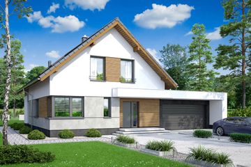  Projekt domu Pomelo (WOF1132) - projekt domu parterowego z poddaszem - Zdjęcie 3