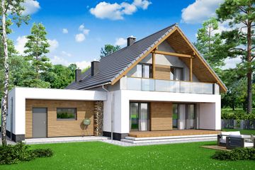  Projekt domu Pomelo (WOF1132) - projekt domu parterowego z poddaszem - Zdjęcie 4
