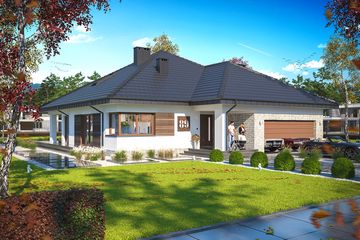  Projekt domu Fabian 3 (WOE1148) - projekt domu parterowego - Zdjęcie 2