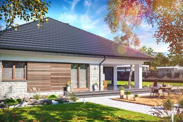  Projekt domu Fabian 3 (WOE1148) - projekt domu parterowego - Zdjęcie 4