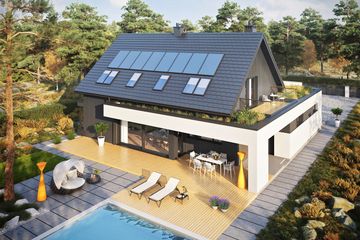  Projekt domu Malkolm G2 energo (WRC2757) - projekt domu parterowego z poddaszem - Zdjęcie 3