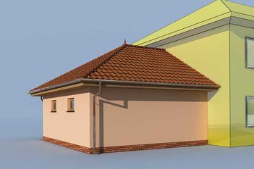  Projekt garażu GP8 projekt budynku gospodarczego dostawianego (SLN2639) - projekt garażu parterowego - Zdjęcie 3