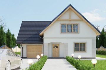  Projekt domu uA132 (WCB1174) - projekt domu parterowego z poddaszem - Zdjęcie 1