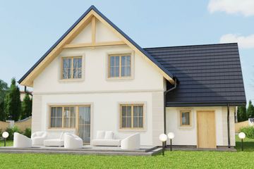  Projekt domu uA132 (WCB1174) - projekt domu parterowego z poddaszem - Zdjęcie 2