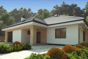  Projekt domu uA135 (WCB1177) - projekt domu parterowego - Zdjęcie 1