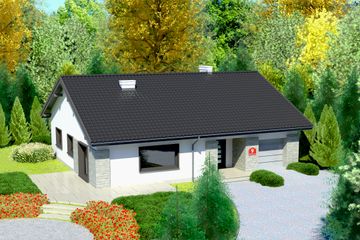  Projekt domu przy Słonecznej 9 (KRK1617) - projekt domu parterowego - Zdjęcie 1