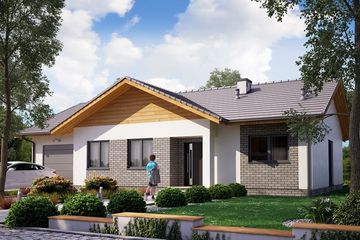  Projekt domu KA88 (PKT1107) - projekt domu parterowego - Zdjęcie 1