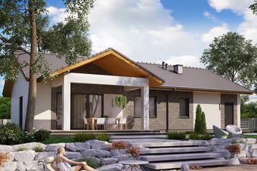  Projekt domu KA88 (PKT1107) - projekt domu parterowego - Zdjęcie 2