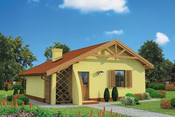  Projekt domu Bamako C dom mieszkalny, całoroczny (SLN2654) - projekt domu parterowego - Zdjęcie 1