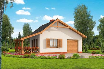  Projekt domu Bahia C dom mieszkalny, całoroczny szkielet drewniany (SLN2655) - projekt domu parterowego - Zdjęcie 1