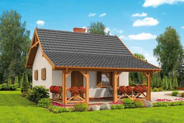  Projekt domu Bahia C dom mieszkalny, całoroczny szkielet drewniany (SLN2655) - projekt domu parterowego - Zdjęcie 2