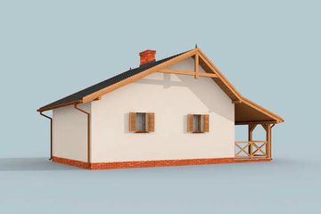  Projekt domu Bahia C dom mieszkalny, całoroczny szkielet drewniany (SLN2655) - projekt domu parterowego - Zdjęcie 3