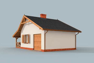  Projekt domu Bahia C dom mieszkalny, całoroczny szkielet drewniany (SLN2655) - projekt domu parterowego - Zdjęcie 4